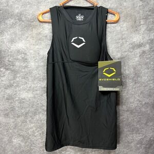 Evoshield Nocsae Chest Guard Shirt Mens's Adult M Black Sleeveless Baseball
